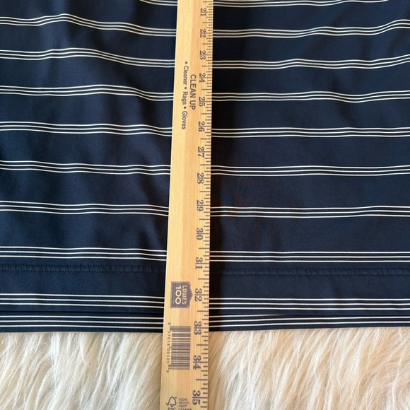 FootJoy Polo Shirt Mens 2XL White Blue Striped Collar Golf Performance Stretch - Picture 7 of 7